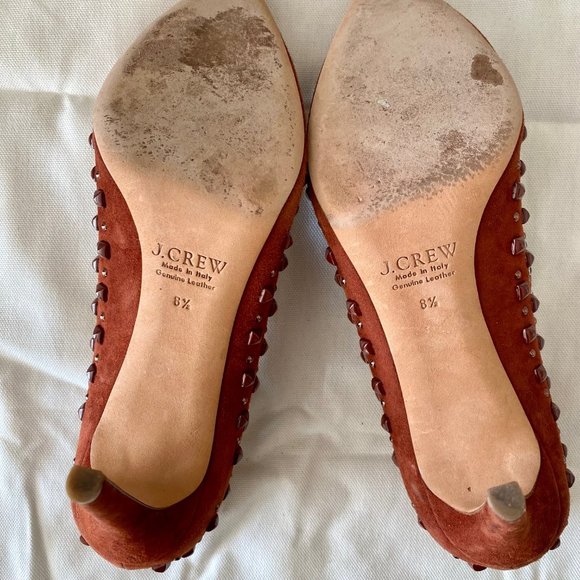 JCrew Collection Suede Studded Pumps - Picture 6 of 8